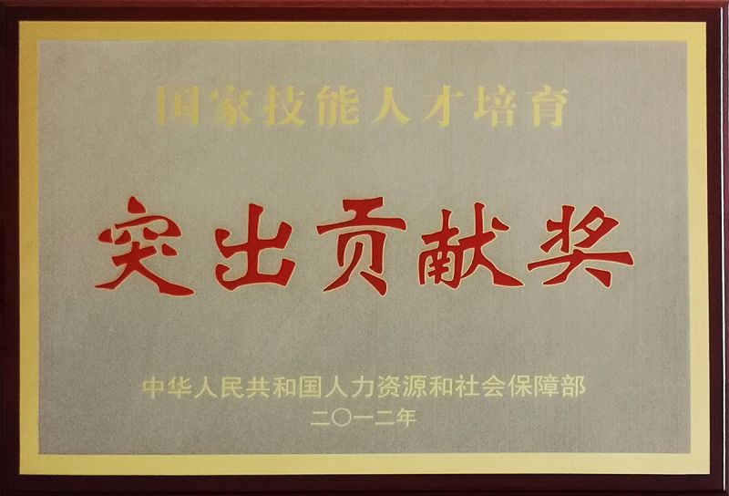 國家技能人才培育突出貢獻(xiàn)獎--